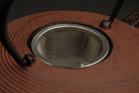 Ansicht von oben - Drachenkanne mit Metallsieb